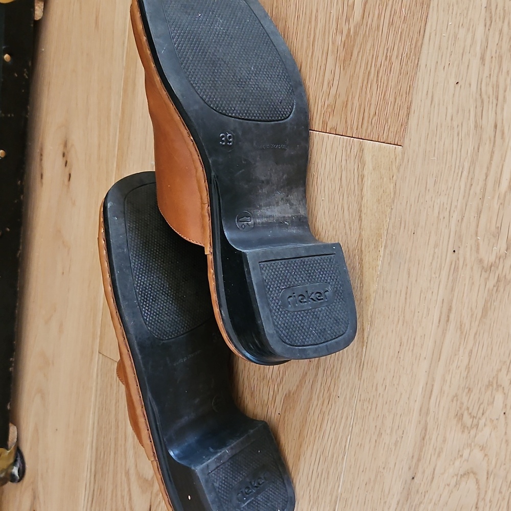 Rieker Brown Open Toe Heeled Sandals Size 9 - Picture 3 of 4
